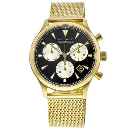 Movado Heritage Chronograph Quartz Black Dial Men's Watch 3650098