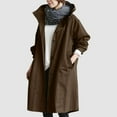 thumbnail image 2 of Women's Anoraks Loose Comfortable Hooded Coat Outwear Elegant Windbreaker Stylish Winter Women's Coat for All Occasions, 2 of 6