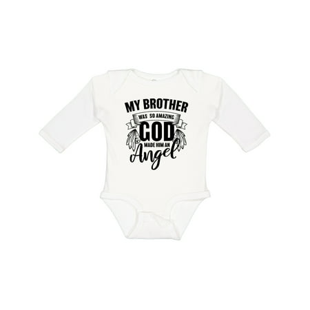 

Inktastic My Brother Was So Amazing God Made Him an Angel Gift Baby Boy or Baby Girl Long Sleeve Bodysuit