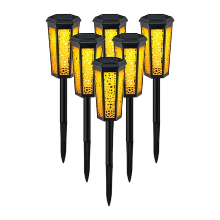 Solar Color Change Pathway Lights, 6 Pack Outdoor Garden Low Voltage Landscape Path Light Waterproof for Lawn Patio Yard Walkway