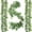 Green-75inch/3pcs/Vines, variant on Artificial Italian Ruscus Greenery Stems 20 Pack Green Faux Leaf Garland Branches