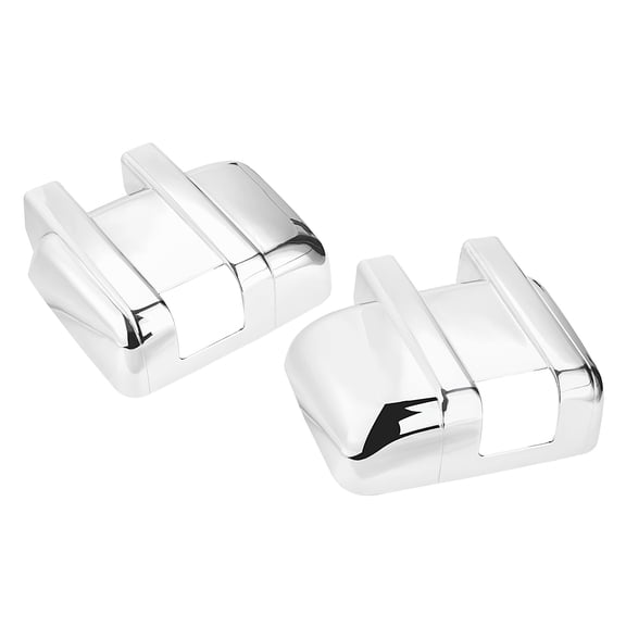 Pair New Exterior Full Rear View Mirror Housing Door Wing Mirror Covering Cap for Ford F-250 2008-2016 Silver Tone