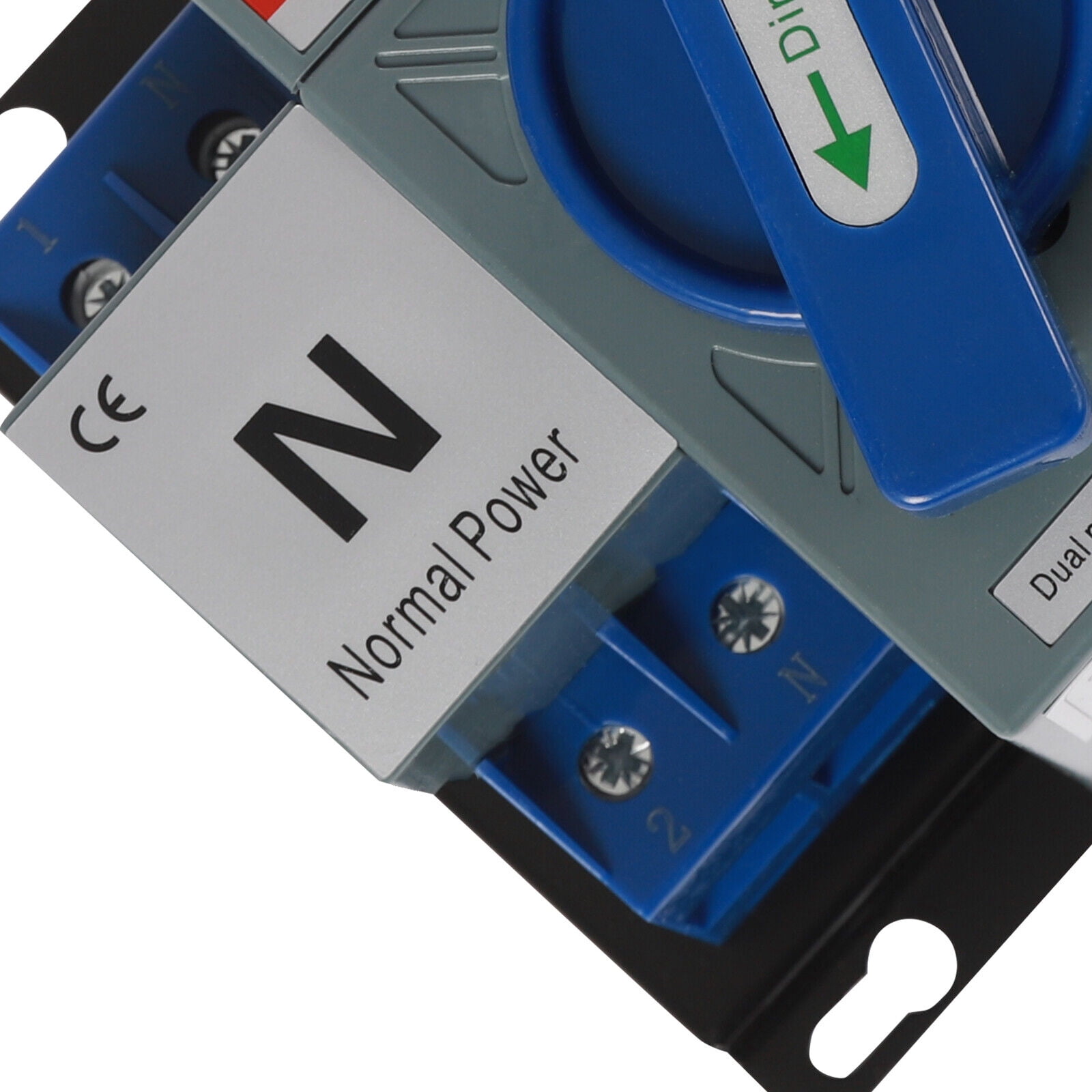 63A  2P Blue Dual Power Automatic Transfer Switch Normal and Standby Power Conversion