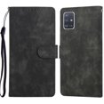 thumbnail image 1 of for Samsung Galaxy A51 5G (NOT FIT A51 4G) PU Leather Wallet Phone Case,Magnetic Flip Kickstand Card Slots Protective Case With Hand Strap For Samsung Galaxy A51 5G,Black, 1 of 8