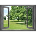 thumbnail image 2 of wall26 - Open Window Creative Wall Decor - Peer into a Natural Green Forest of Trees - Wall Mural, Removable Sticker, Home Decor - 36x48 inches, 2 of 5