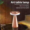 thumbnail image 3 of SHIBA-Portable Metal LED Lamp, Cordless Metal Lamp, Touch Control Charging Lamp, Level 3 Brightness Room Decoration Lamp, Bedside Lamp (Rose Gold), 3 of 4