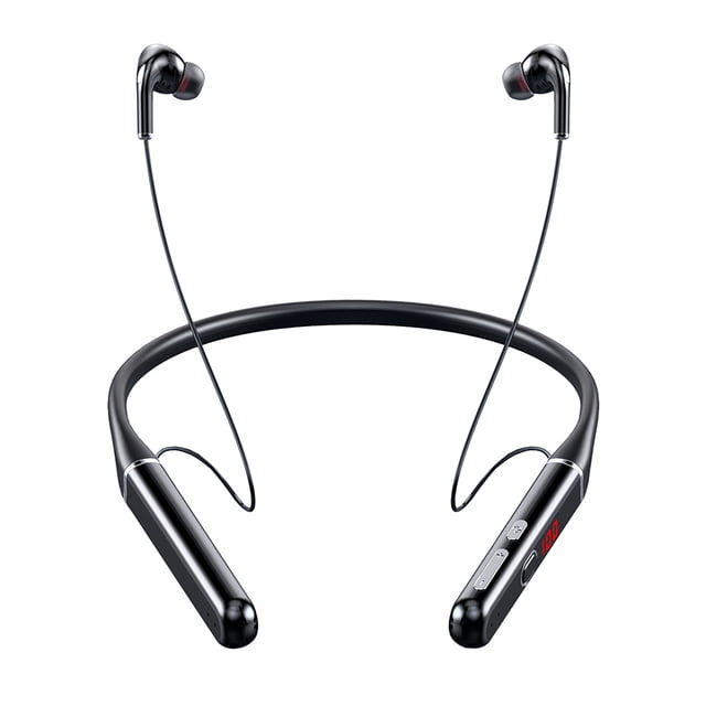 Auricular inalámbrico Bluetooth-Compatible con Bluetooth 5.0 Cuello Colgante HIFI Auriculares LED Pantalla de batería IPX3 Auriculares a prueba de agua a prueba de agua AweSitey EL005567-00B