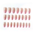 thumbnail image 1 of 24 uñas postizas largas con diseño degradado rosa y pegamento, 1 of 4