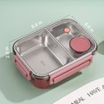 thumbnail image 7 of Aiteng Lunch Box with Tableware, Stainless Steel Bento Box Adult, Leakproof Portable Lunch Box Containers with 2-Compartments, Pink, 7 of 7
