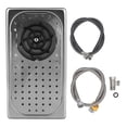 thumbnail image 2 of 360 Degree Cup Washer Spray Rinser, Stainless Steel Pitcher Rinser for Sink, Automated Cup Washer With Drain and Drip Tray for Kitchen Home Hotel Cafe Restaurant, Matte Black, 2 of 7