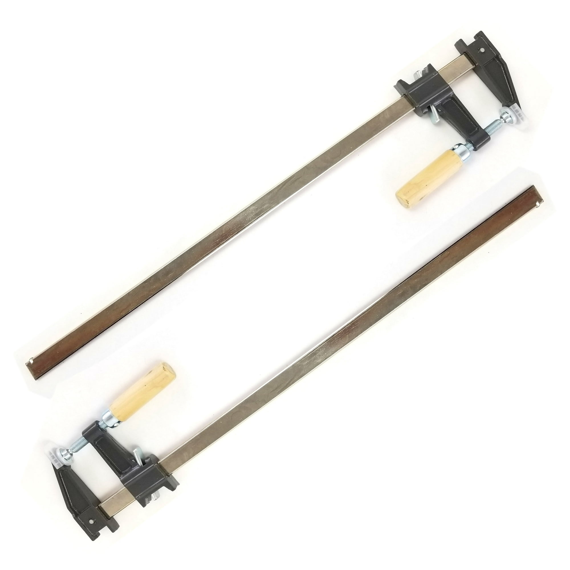 Set of 2 - 24 Steel Bar Clamp with Metal Ratcheting System and Quick Release Suitable for a Wide Range of Woodworking and Metalworking