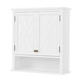 thumbnail image 4 of Alaterre Furniture Coventry 27"W x 29"H Wall Mounted Bath Storage Cabinet with Two Doors and Open Shelf, 4 of 9