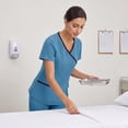 thumbnail image 5 of Scrub Tops Women Plus Size V-Neck Short Sleeve Women Shirt Nursing Uniforms with Pocket, 5 of 5
