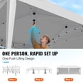 thumbnail image 5 of KFFKFF 10 x 20 FT Pop-Up Canopy Tent with Adjustable Height, Sidewalls, and Ventilated Windows for Outdoor Events, Patio, Backyard, Parties, and Parking, 5 of 9
