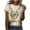 D, variant on Ichuanyi Women's Tops Summer Short Sleeve Printed Crew Neck Shirts Casual Pullover Blouses for Women