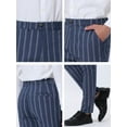 thumbnail image 6 of INSPIRE CHIC Men's Striped Dress Pants Flat Front Trousers Business Pant, 6 of 6