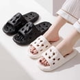 thumbnail image 3 of HNMKIU Unisex Openwork Bath Slippers for Couples Water Friendly for Outdoor Shower and Indoor Home Comfort Women's Slippers Black,41, 3 of 3