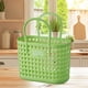 thumbnail image 4 of Cesta de baño portátil de plástico - Organizador de almacenamiento plegable para baño, ducha o viajes - 33 x 28 x 13,5 cm, verde o blanco, 4 of 6