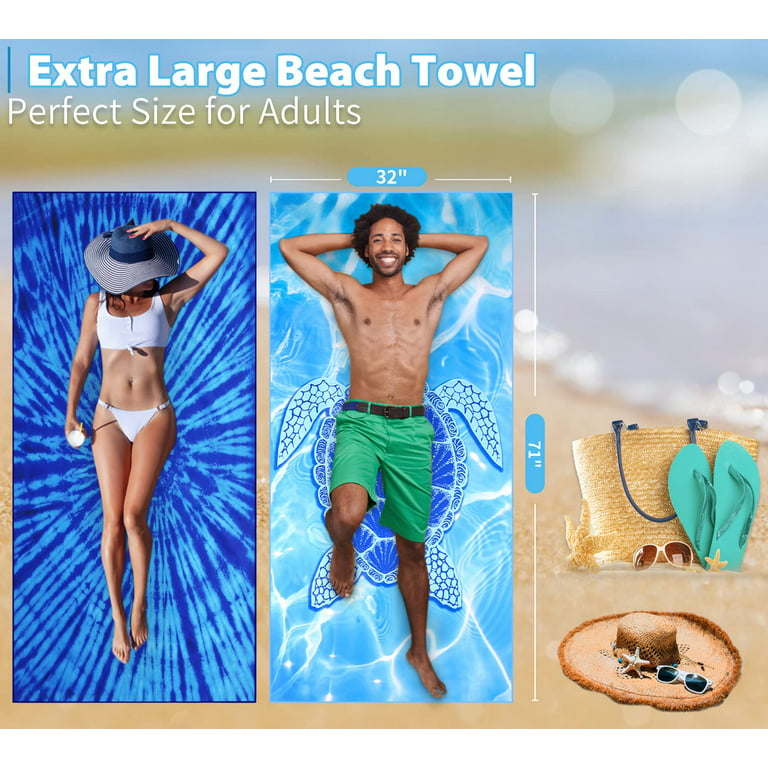 Extra Large Microfibre Lightweight Beach Towel Quick Dry Travel