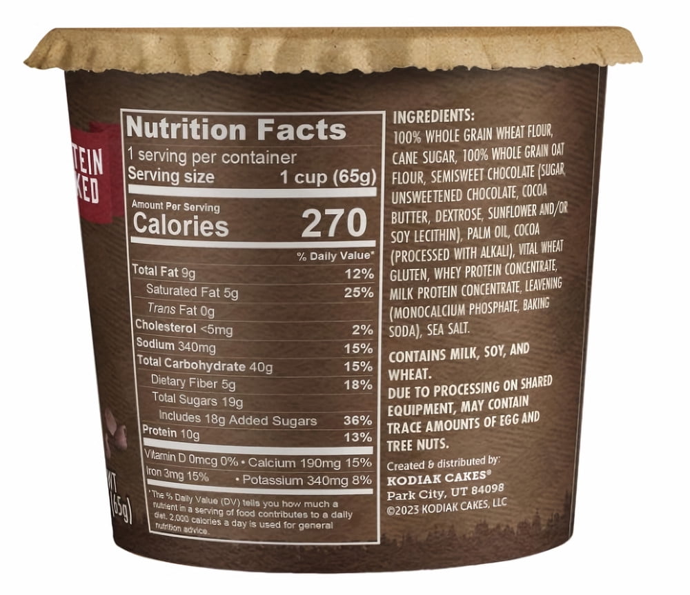 Kodiak Cakes Muffin Power Cup, Double Dark Chocolate, 2.29 oz (Pack of 6)