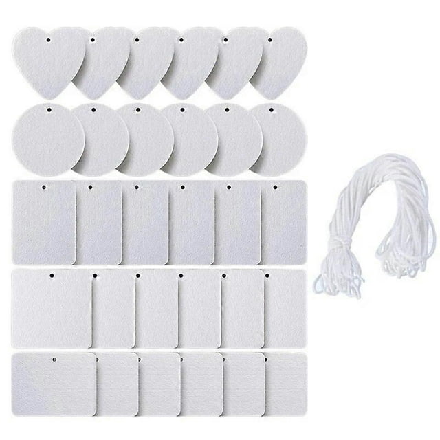 Air Freshener Blanks DIY Air Freshener Sheets Heat Press Felt Air Freshener with Elastic Cord for Home Car Decoration