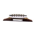 thumbnail image 2 of Pungan Bridge tailpiece Rosewood Guitar Bridge w/ Roller Saddles for Jazz Archtop,5.43"X0.59"X1.42", 2 of 3
