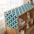 thumbnail image 6 of Table Runners 120 Inches Long Dress Scarves, Abstract Geometric Farmhouse Coffee/Dining/Kitchen Table Runner for Living Room, Vintage Rhombus Circle Texture Green 13x120 Inch, 6 of 9