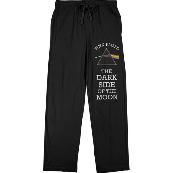 Pink Floyd Dark Side of the Moon Men's Black Drawstring Sleep Pajama Pants-M