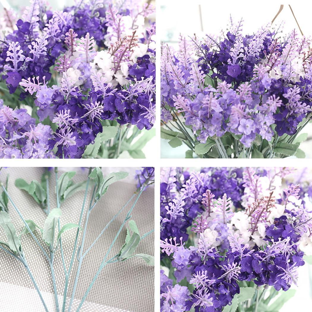 Artificial Lavender Flower Fake Flower Bouquet Plants Home Wedding