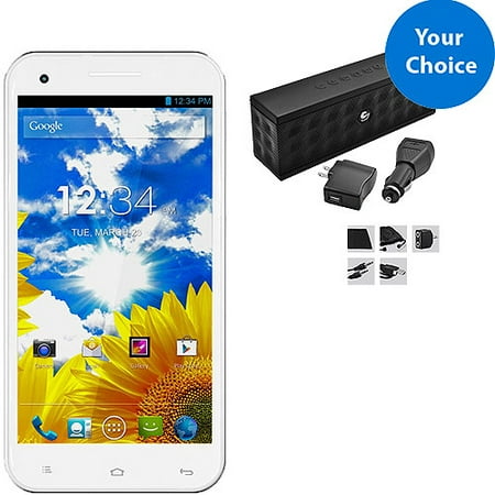 BLU Studio 5.5 D610a GSM Cell Phone( Unlocked),Black and Accessory Kit w/ Portable Bluetooth Speaker