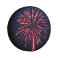 thumbnail image 1 of Fotbe Fireworks3 Funda de Llanta de Repuesto con Estampado, Engrosada, Ajuste Universal para Jeep, Remolque, RV, SUV, Camión-17 inch, 1 of 6