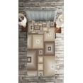 thumbnail image 2 of Ambesonne Vintage Quilted Coverlet 2 Pcs, Cubic Square Retro Form, Twin Size, Brown Cream, 2 of 2