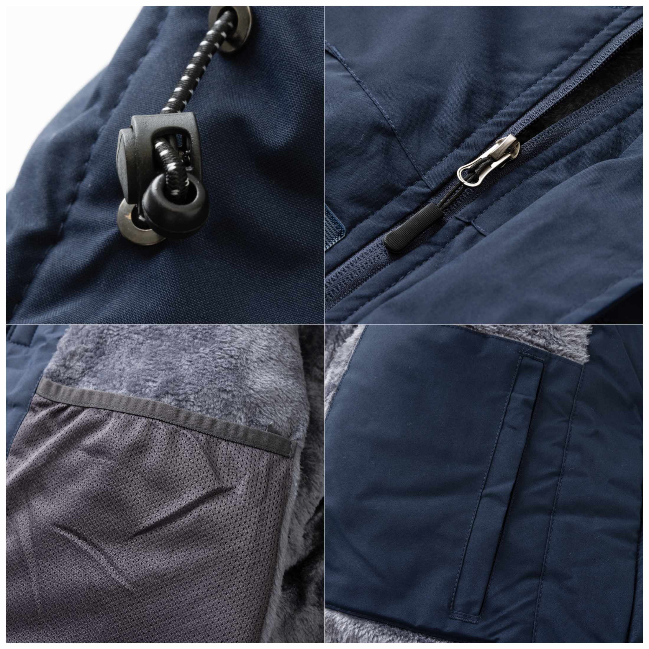 Ellswos-Sports Men's Winter Ski Jacket Waterproof Snow Coats Snowboard Fleece Lining Jacket Warm Parka with Hooded Blue L