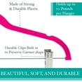 thumbnail image 3 of Simplify 24 Pack Velvet Skirt Hangers with Clips, Adult Size, Fuchsia, 3 of 7