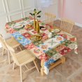 thumbnail image 3 of Pioneer Flower Floral Print Pattern Rectangle Tablecloth 60"x120", Waterproof Polyester Table Cloth, Wipeable Spillproof for Dining Camping Indoor Outdoor, 3 of 6