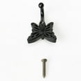 thumbnail image 3 of Robe Hooks Zinc Alloy Curtain Wall Mounted DIY Key Coat Cloth Hanger with Screws Black, 3 of 7