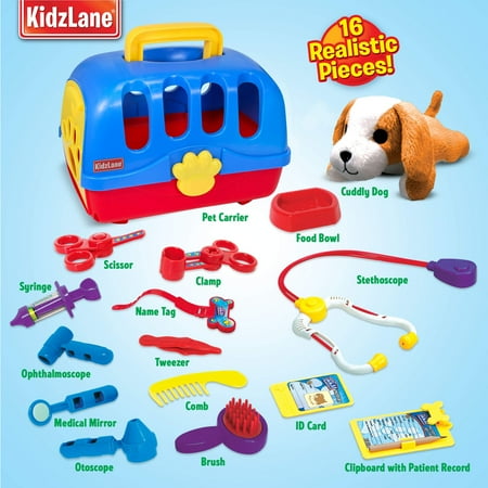 Pretend Veterinarian Doctor Kit For Toddlers And Kids Realistic Pet Vet Play Set With 3 In 1 Carrier Exam Table Storage Case Walmart Canada