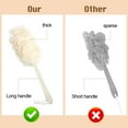 thumbnail image 2 of 2 Pack Back Scrubber for Shower, Loofah Sponge Shower Brush Using Body Exfoliating with Long Handle, Loofah on a Stick for Men Women, Bathing Accessories for Body Brushes (Pink), 2 of 6