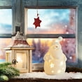 thumbnail image 5 of Fmbmuo Christmas Decorations White Snowman 1 pcs Ceramics Christmas Ornaments， Cozy Art Deco Decor for Entryway Table Decor, 5 of 5