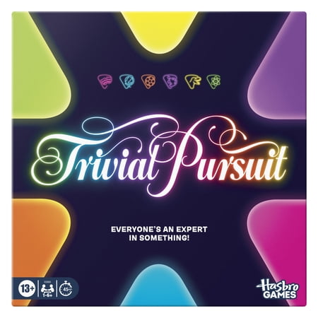 Trivial Pursuit Board Game with Updated Features, Trivia Party Games, 45 Mins, Adults, Teens, Ages 13+