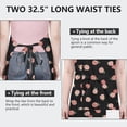 thumbnail image 6 of Pioneer Flower Floral Print Pattern Apron for Women and Men, Cotton Linen Waterproof with Pockets, Adjustable, 33x27 Inch for Kitchen, Gardening, BBQ, Salon, 6 of 6