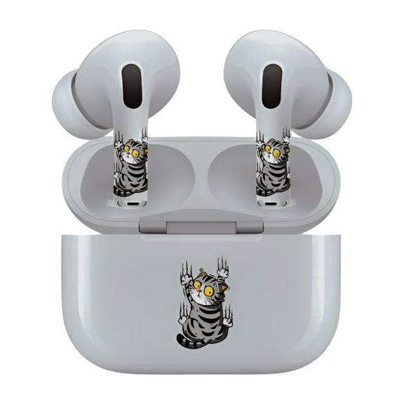 AirSkins - Decals for AirPods 4, Cat Claws Design, Scratch-Resistant, Precision Fit, Wireless Charging Friendly, Easy Application, Durable Protection for Earbuds & Case -  Unit per pack