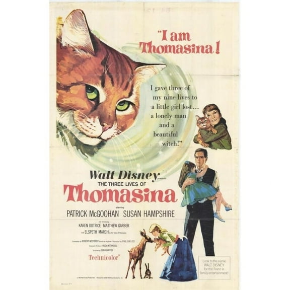 The Three Lives of Thomasina Movie Poster Print (27 x 40) - Item # MOVGH4224