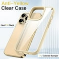 thumbnail image 3 of JETech Case for iPhone 13 Pro 6.1-Inch, Shockproof Phone Bumper Cover, Solid Color Matte TPU Frame, Anti-Scratch Clear Back (Gold), 3 of 6