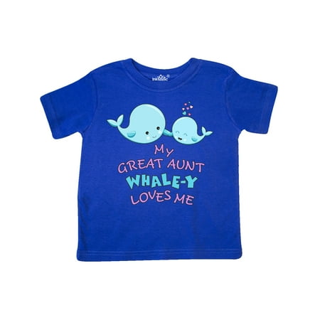 

Inktastic My Great Aunt Whale-y Loves Me Gift Toddler Boy or Toddler Girl T-Shirt