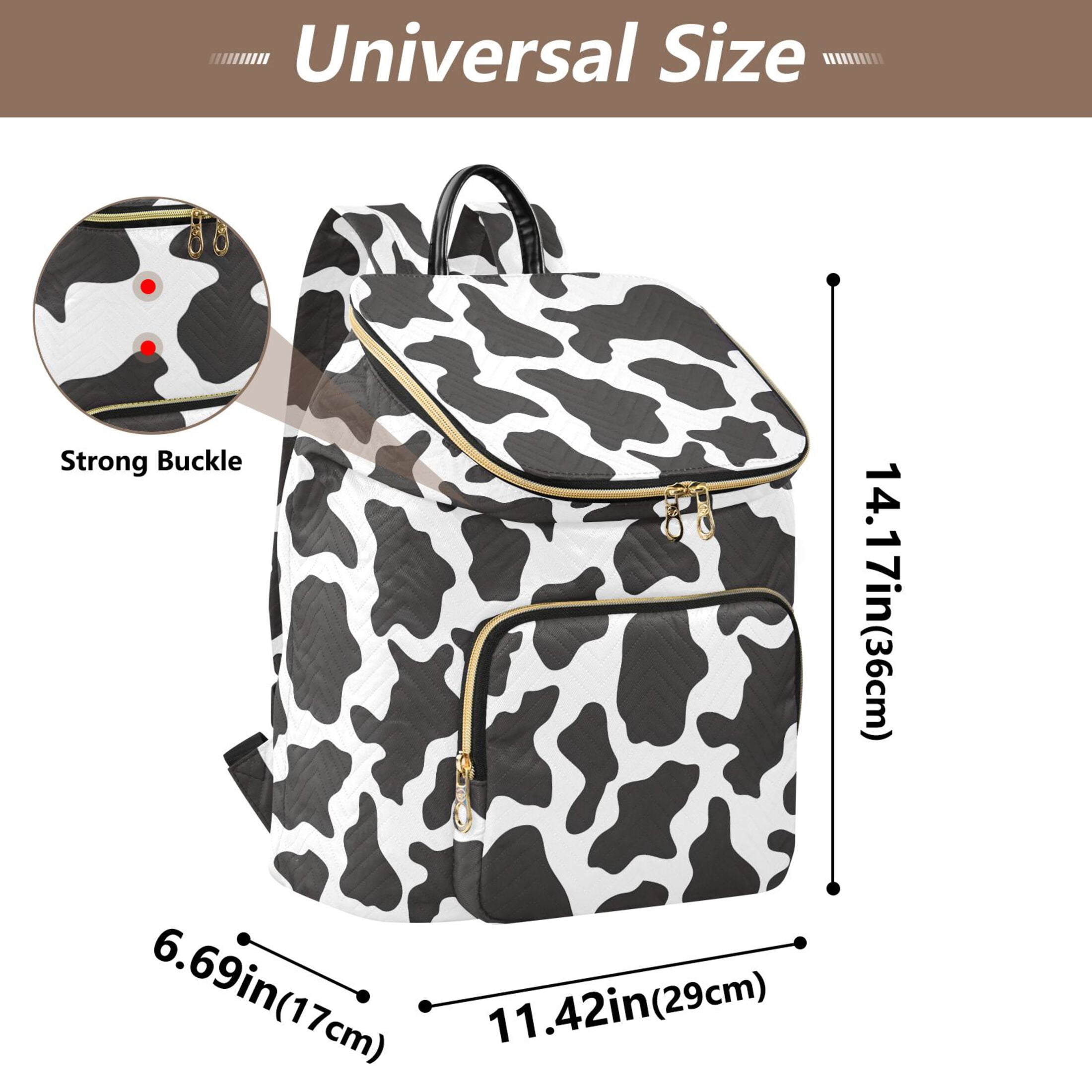 ALAZA Cow Print Travel Backpack Laptop Bag Large Capacity Daypack