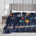 thumbnail image 4 of Kll Fleece Blanket Plush Throw Blanket Solar System Temperatures Diagram,Soft Fuzzy Cozy Flannel Blanket For Couch Sofa Bed.(60"X50"), 4 of 9