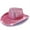 Pink, variant on Light up LED Flashing Sequin Cowboy Hat (Pink) – Sparkly Glitter Cowgirl Hat for Disco, Birthday, Party by PartyGlowz