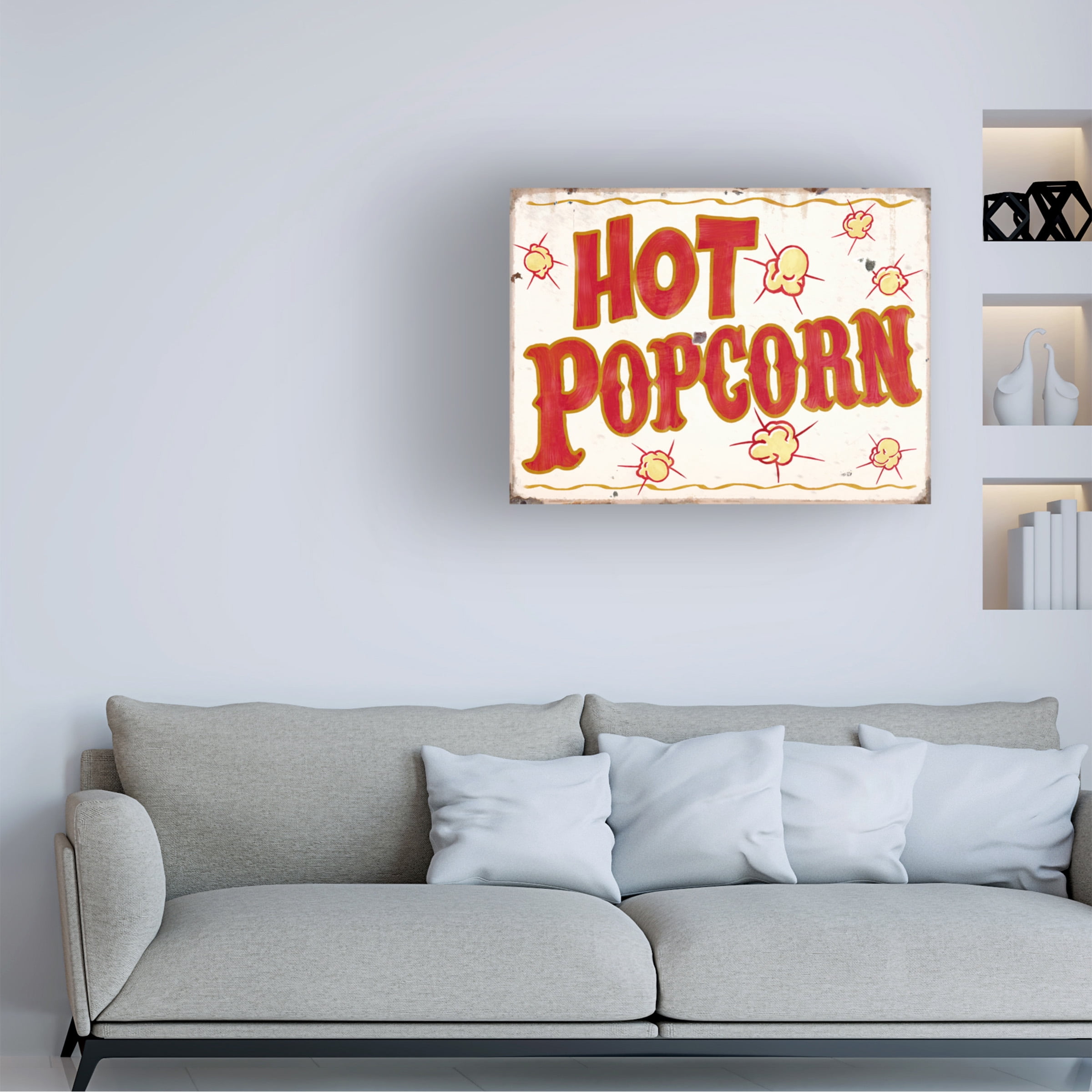 RetroPlanet 'Hot Popcorn Distressed' Canvas Art