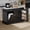 Balack&Marble, variant on DreamCurship 52" Kitchen Island with Storage, Rolling Kitchen Cart Storage Cabinet with Drawer, Dedicated trash can compartment, kitchen island on wheels, Gray